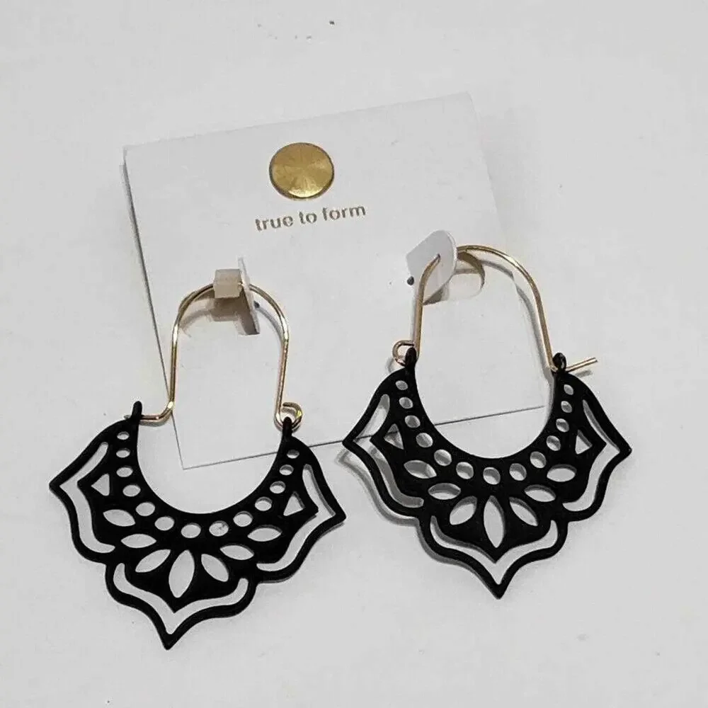 True to Form filigree hoop earrings new!!!